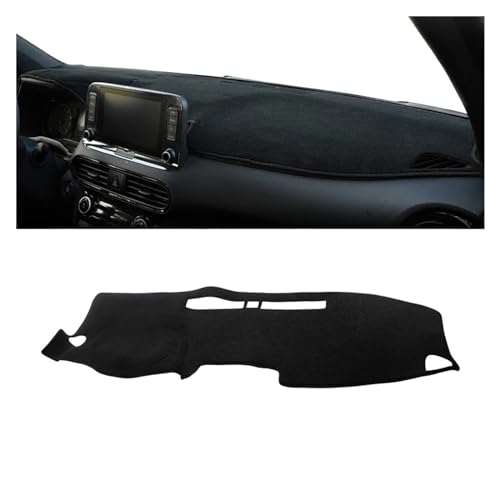 Parasol de tablero para Hyundai Kona 2017 a 2023 funda antideslizante con borde rojo