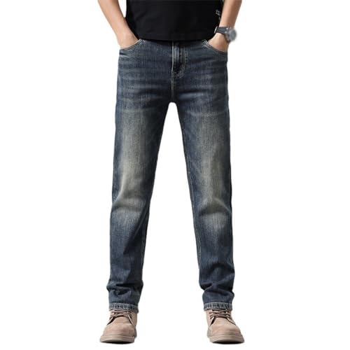 Jeans Slim Fit Straight Leg Pants Versatile Retro Casual Long Pants