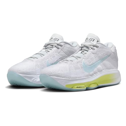 Nike Nike G.T. Hustle 3 Basketball Shoes (FV5953-004, Pure Platinum/White/Light Lemon Twist/Glacier Blue) Size 11
