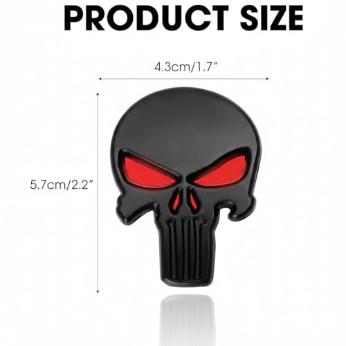 Image of DETACHI Car Logo Danger Emblem 3D Metal Car Badges Emblems Logo-7.7 X 7.7cm-Black & Red Trunk Rear Fender compataibe with Tailgate Side Sticker Badge Decals Waterproof Self-Adhesive Non Rusting