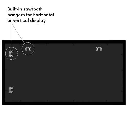 Americanflat 18x36 Picture Frame with Polished Plexiglass - Black Picture Frame - Wide Photo Frames Made of Engineered Wood for Vertical or Horizontal Wall Display - Epic Collection - Black