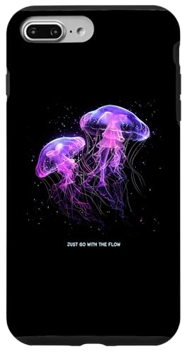Awesome Cute UnderWater Fish Sea Just Go With Flow JellyFish �X�}�z�P�[�X iPhone 7 Plus/8 Plus �p