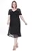 Sapphyra Women's Plus Size Dress Floral Lace Empire Waist Fit and Flare 1X-5X