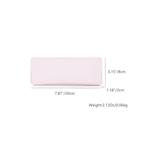 Image of Pencil Case Lightweight and Durable Ideal Pencil Pouch (Pink,Faux leather)