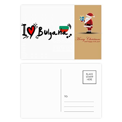Cartes postales I Love Bulgana avec message Love Heart en lot de 20 pièces pour correspondance