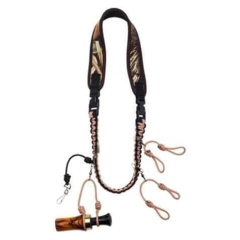 Duck Commander Cut Em Duck Call Lanyard, Black,Green,tan Cover