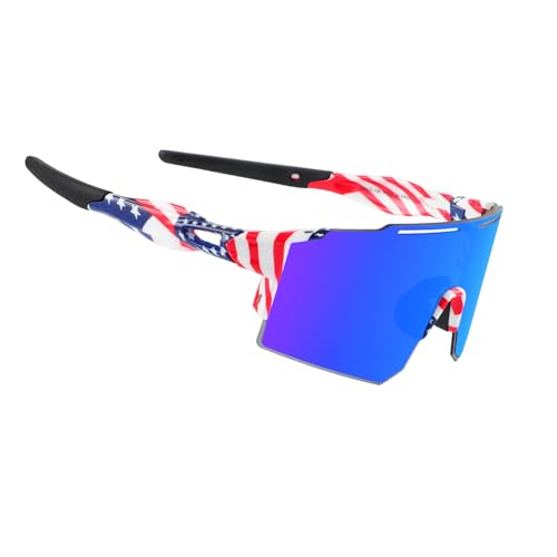 OULAIQI Lightweight Sports Sunglasses UV400 for Men Women Running Cycling