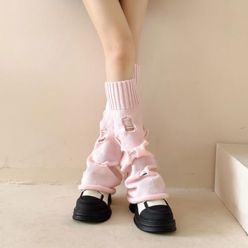 Leg Warmers for Women Kawaii Leg Warmers for Girls Y2k Harajuku Baggy Ripped Leg Warm Socks Long Boot Socks Goth Accessories3