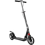 🛴 【Scooter de seguridad】: las ruedas de poliuretano de 35 mm lo hacen más seguro y suave, adecuado para diversas condiciones de la carretera; El freno de disco se compone de pastillas de freno y pinzas de freno, que pueden acortar eficazmente la distancia de frenado al conducir; El freno de mano hace que el freno sea más sensible y protege su seguridad