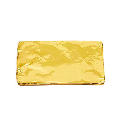 Juvale 100 Pieces Candy Bar Wrappers, Gold Aluminum Foil Wrapping Paper