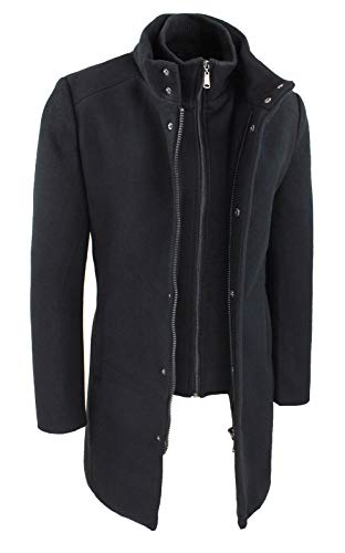 Manteau d'hiver pour homme veste intérieure vêtement chaud noir taille L
