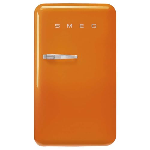 Smeg, FAB10ROR6 Réfrigérateur Table Top Vintage 1 Porte, 122L, Charnières à Droite, Froid Statique, Congélateur 17L, 1 Clayette Réglable, 1 Bac Légumes...