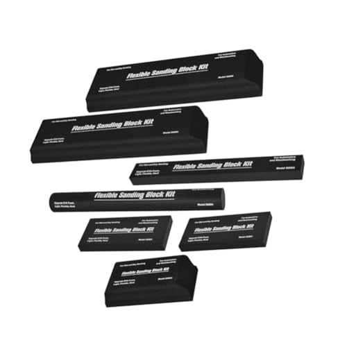 Homeponnew Juego de 7 bloques de lijado de EVA para carrocería automotriz y madera para preparación de superficies