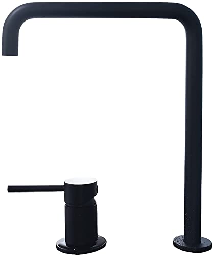 Robinet de salle de bain bec pivotant 360 mélangeur lavabo 2 trous CLMJHG