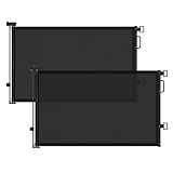 Cideny Retractable Baby Gates 2 Pack, 55" Wide Mesh Dog Gate Indoor, 34'' Tall Gate for Stairs Doorways Hallways Deck, Child Pet Safety Gate for Indoor Outdoor Home Use, Black