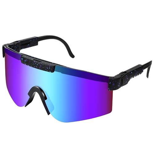 Mkitnvy Fahrradbrille, Sport Sonnenbrille, Polarisierte Sportbrille für...