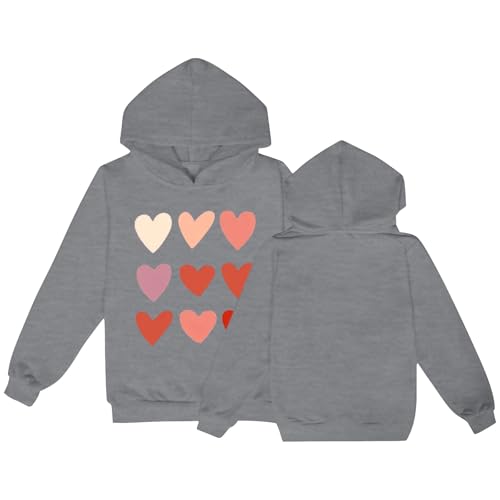 Boys Pullover Hoodie Valentine’s Day Tops Toddler Kids Girl Casual Sweatshirt Solid Sweatshirts Spring Hoodies