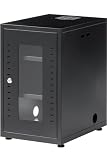 イーサプライ 機器収納ラック 鍵付き ネットワークラック サーバー NAS ルーター LANハブ 棚板2枚 幅30cm 奥行42cm 高さ51cm 小型 ブラック EEX-MCBX03BK