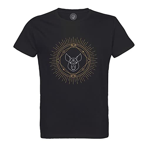 T-shirt homme col rond en coton bio motif cochon astrologie chinoise