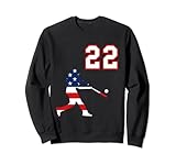 Photo Gallery giocatore di baseball, numero 22, con, americano, bandiera usa felpa Photo Gallery giocatore di baseball, numero 22, con, americano, bandiera usa felpa