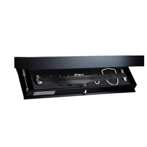 Genérico Compartimentos Secretos Estante Flotante Oculto, solución de Almacenamiento for Montaje en Pared, Ideal Sala Estar u Oficina(Black)