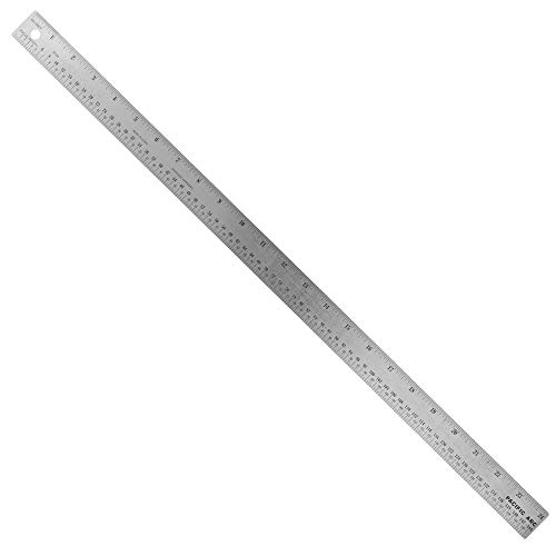 Pacific Arc Stainless Steel Ruler with Inch and Pica Measurements 24 Inches Cork Backed