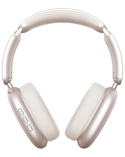 Image of Wentronic Y02 Active Noise Cancelling Headphones, Wireless Over-Ear Bluetooth 5.4 Headphones with Microphone, 60H Playtime, Hi-Res Audio,Big Bass,Foldable Lightweight for Travel Home Office, Starlight