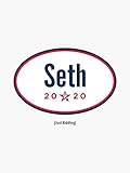 Seth Moulton 2020 (Just Kidding) Window Decal Vinyl Bumper Sticker 5"