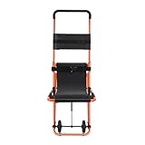 Happybuy Manual Stair Chair, 350 lbs Load Capacity, Foldable Emergency Wheelchair with 4 Wheels, Portable Transport for Ambulance & Firefighter Evacuations, Ideal for Elderly & Disabled