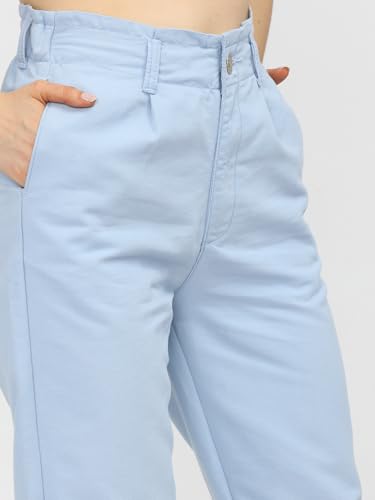Image of Tokyo Talkies Women's Mom Fit Regular Jeans | Stretchable Mid-Rise Jeans Pant