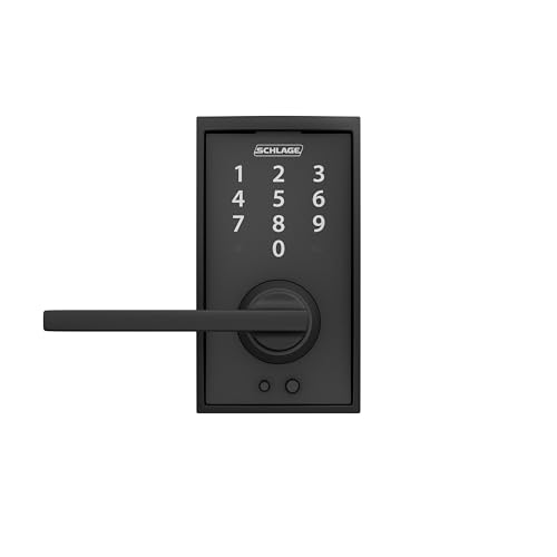 Schlage Touch Electronic Lock, Lever Handle, Century Trim, Matte Black - image 6