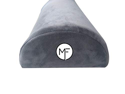 MORF Adjustable Foot Rest Under Desk for Added Height | Large Premium Velvet Soft Foam Footrest for Desk | Most Comfortable Desk Foot Rest in The World for Back, Lumbar, Knee Pain (Grey)