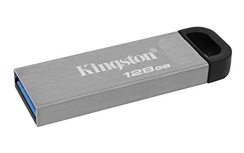 DataTraveler Kyson Drive Flash USB3.2 128 GB, con Elegante Guscio in Metallo senza Cappuccio Protettivo - Chiavetta USB - Immagine 1