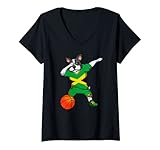 Photo Gallery donna dabbing bulldog francese giamaica basketball fan jersey sport maglietta con collo a v Photo Gallery donna dabbing bulldog francese giamaica basketball fan jersey sport maglietta con collo a v