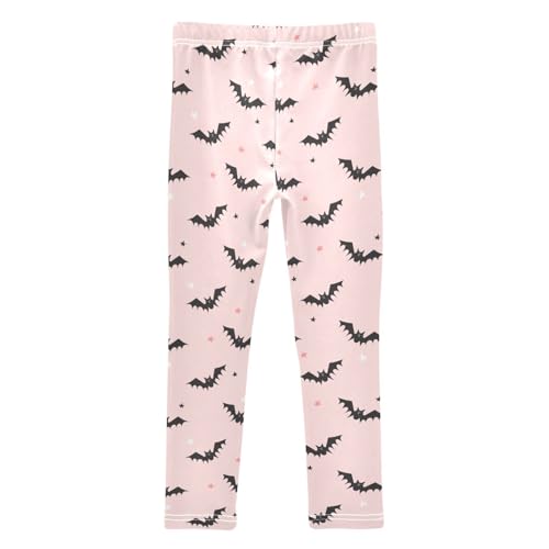 Girls Leggings Soft Toddler Ankle Length Bottoms Halloween Bats Kids Dance Yoga Pants 4-10 Years2