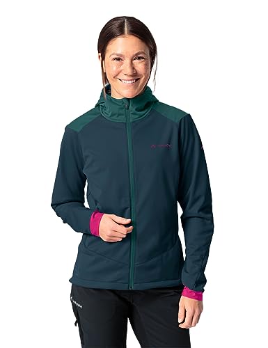 VAUDE Softshell Fahrradjacke Damen Qimsa – Wasserdichte & atmungsaktive Softshelljacke Damen, reflektierende Details… – Ansicht 2