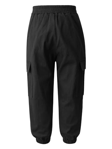 Kids Boys Cargo Trousers with Pockets Joggers Sweatpants Casual Dungarees Trousers Sportswear Activewear3