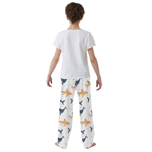 Pajama Bottoms, Pajamas Long Pant Colored Sharks Lounge Wear Casual Cartoon Sleep Pants Soft Pjs Sleepwear3