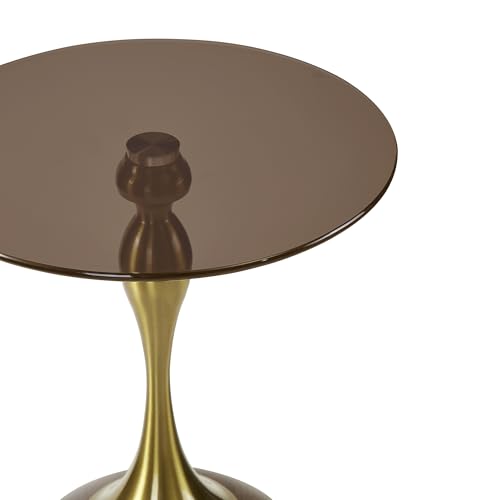 Image of The Attic Laura End Table Compact Modern Bedside Piece, Tea Table for Living Room, Honey