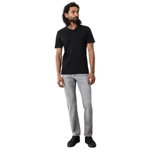 Image of Robert Barakett V Neck Short Sleeve Pima Cotton Casual Solid Mens T Shirt
