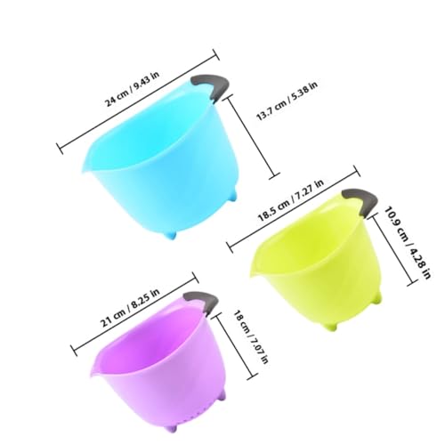 Set de 3 tazones para mezclar ensalada HANABASS miniatura 2
