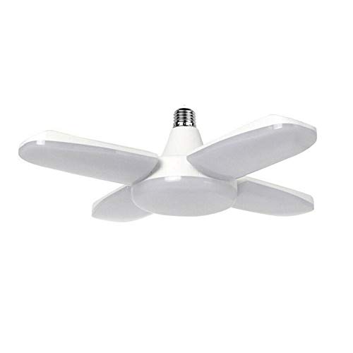 Ardentity - Lampada LED da garage, 80 W, E26/E27, 6500 K, 8000 lm, per garage, magazzino, officina, cantina, palestra, cucina, Bianco