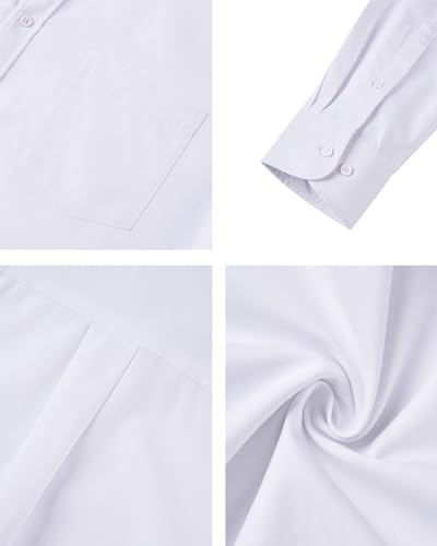 Alimens & Gentle Men's Oxford Shirts Regular Fit Button Down Shirt Business Casual Shirts Long Sleeve Dress Shirt 5