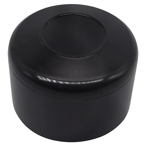 SKIR'CO (20 pcs) Fence Post Caps, Round 38 mm Black Plastic Caps for Round Fence Posts Fence Post Covers, Black RAL 9005 Colour