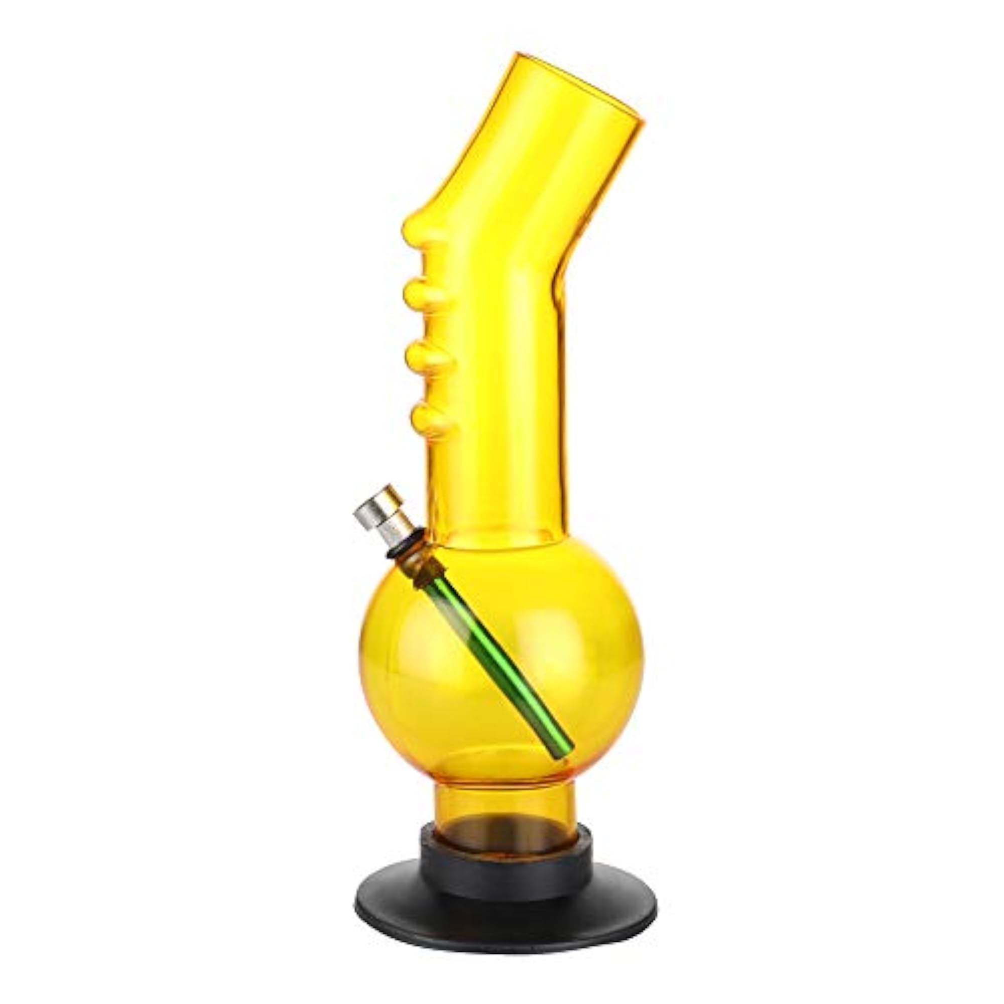 12 Inch Acrylic Single Bulb Gripper Portable Hookah Bong