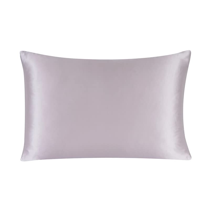 townssilk Federa seta cuscino,100% naturale seta di gelso 19momme,doppia faccia,benefica per capelli e pelle,ipoallergenica,cerniera nascosta,1 pz,50x90cm,Lilacpurple