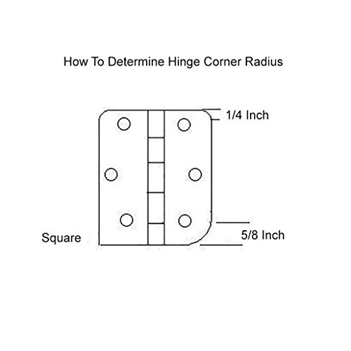 Dynasty Hardware Door Hinges, 4-Inch Spring Loaded Self Closing Hinges with 5/8" Radius Corners, Heavy Duty for Interior or Exterior Doors, Quiet Auto Close Action, 2-Pack, Satin Brass Finish