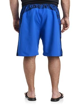 True Nation by DXL Men's Big and Tall Floral Insert Swim Trunks, Blue2
