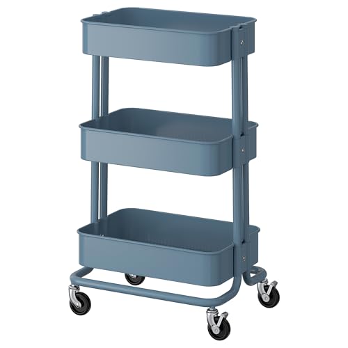 ProTuning RÅSKOG - Carrito, gris y azul, 35 x 45 x 77 cm