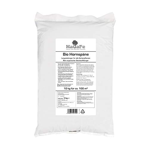HaGaFe Bio Hornspäne Rein Organischer Gartendünger Dünger Keine Zusätze, 10kg (1x10kg) Cover
